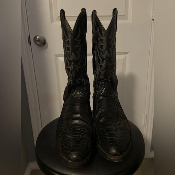 Dan Post Black Python Boots - Picture 2 of 10